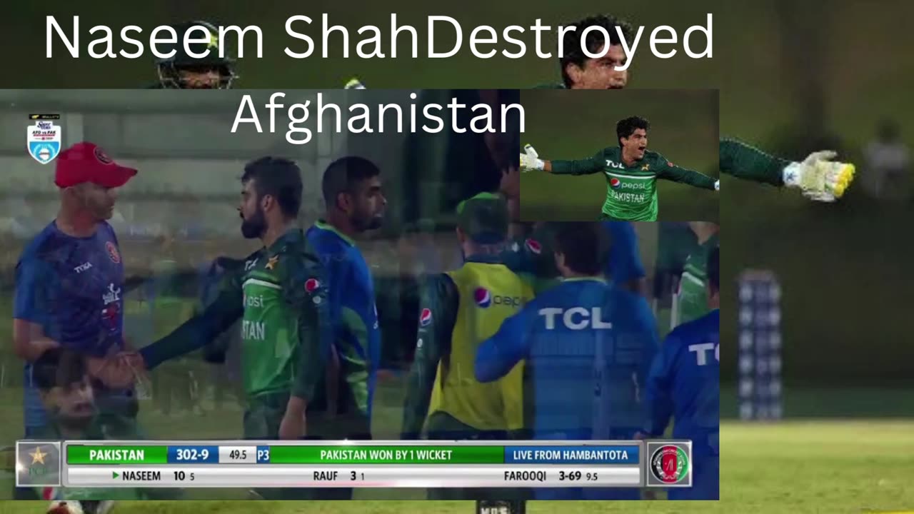 Naseem Shah Vs Afghanistan 2nd ODI 2023 Thrilling Last Over Highlights