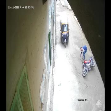 Falling off a motorcycle