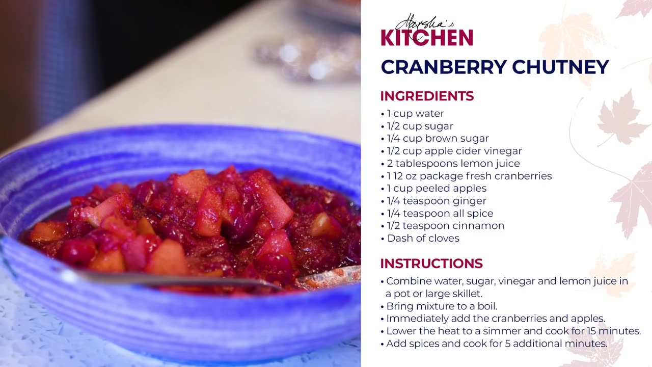 Marsha's Kitchen: Thanksgiving Cranberry Chutney