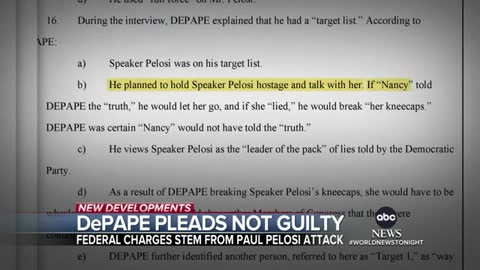 Pelosi attacker pleads not guilty to federal charges