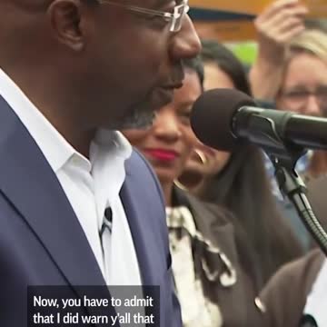 Democratic Sen. Raphael Warnock addresses supporters on Georgia runoff election Rumble Shorts