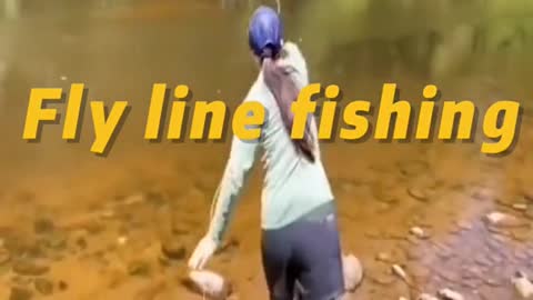 Fly line fishing