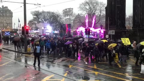 Protest in Edinburgh Yesterday. For Freedom over Mandates & restrictions