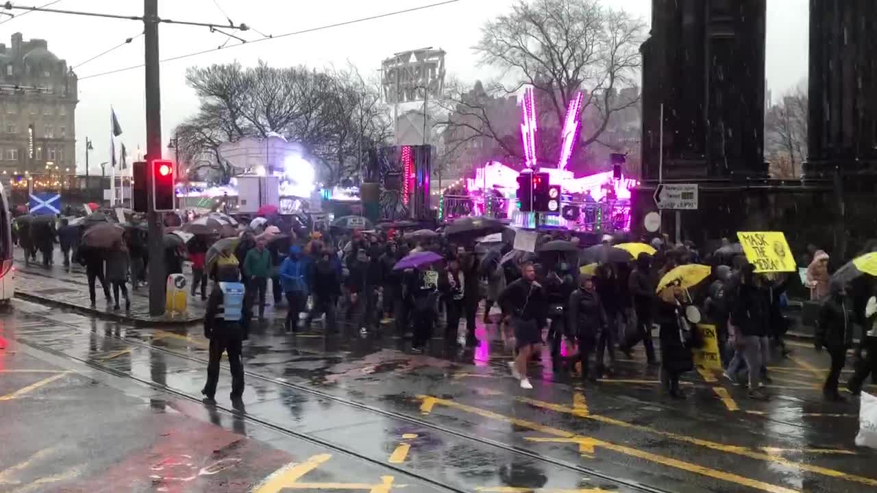 Protest in Edinburgh Yesterday. For Freedom over Mandates & restrictions