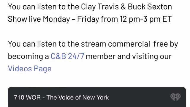 President Trump on the Clay and Buck show - Part 2.