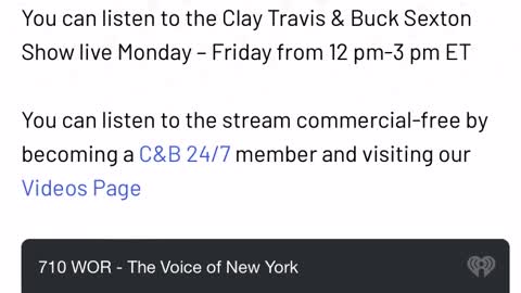 President Trump on the Clay and Buck show - Part 2.