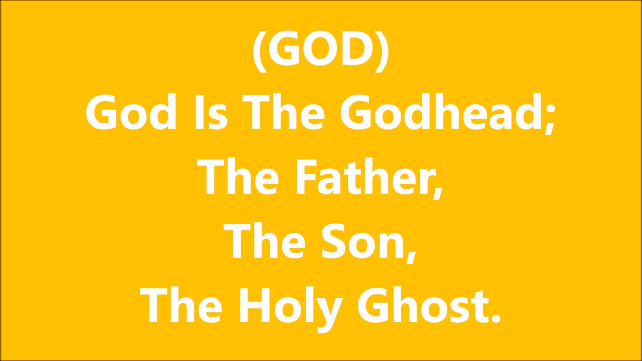 Godliness | GOD - RGW Holy Trinity Teaching