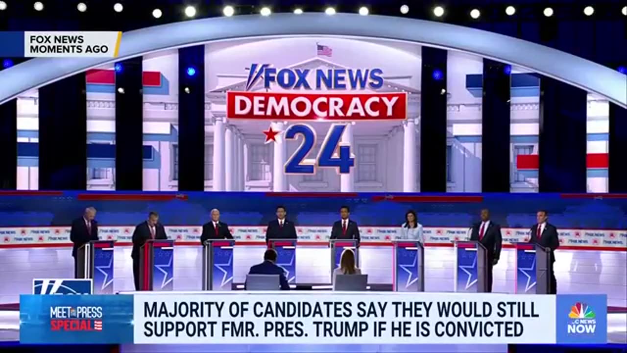 At first GOP debate, Ramaswamy becomes chief target