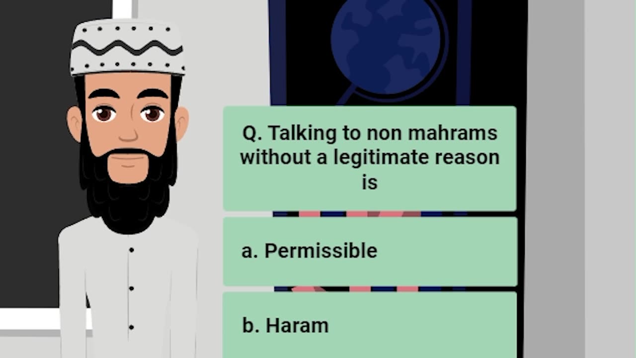 Q. Talking to non mahrams without a legitimate reason is | #hadith #muslim #islam |