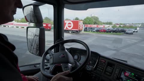 The highway where trucks work like electric trains