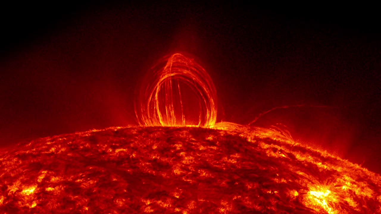 NASA | Fiery Looping Rain on the Sun