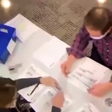 Election Worker Filling Out Ballots - Not Redoing Messed Up Ballots
