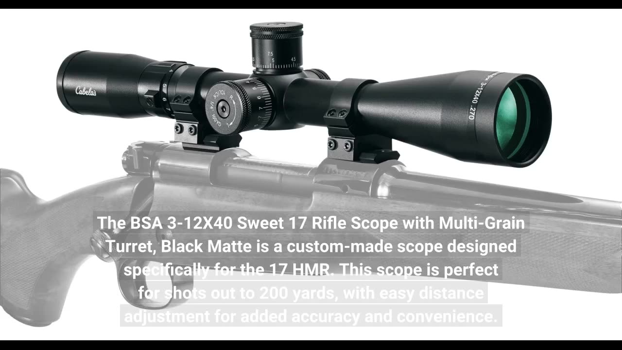 Read Reviews: BSA 3-12X40 Sweet 17 Rifle Scope with Multi-Grain Turret, Black Matte