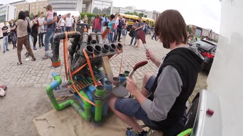 Awesome Pipe-Drummer | PipeDrumz | Neon Pipe Drummer