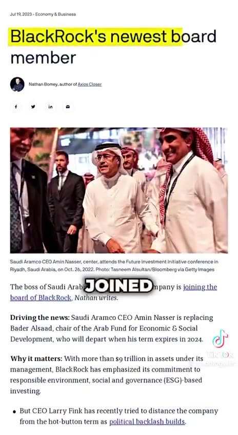 The CEO of the world's largest oil company has joined BLACKROCK?