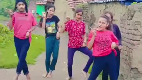 Indian Village Girls Group Dance awesome