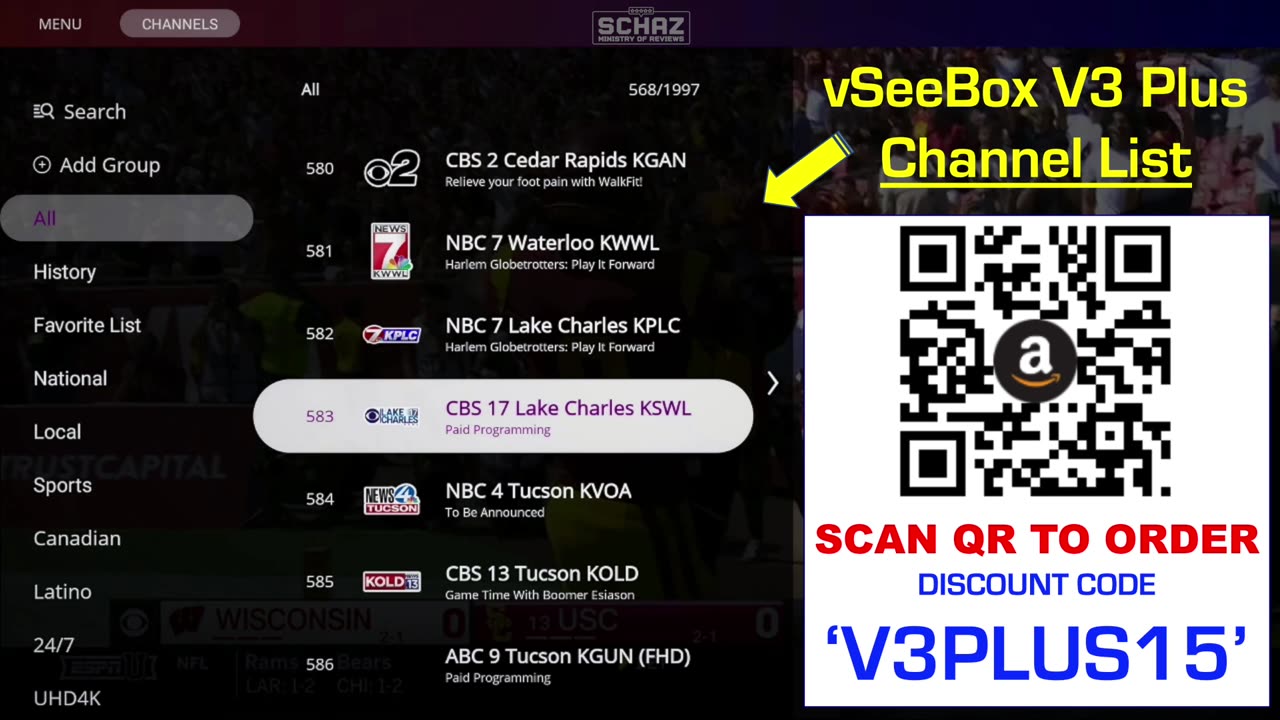 Channel List - vSeeBox V3 Plus Android TV Box