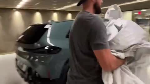 Unpacking a new car BMW XM