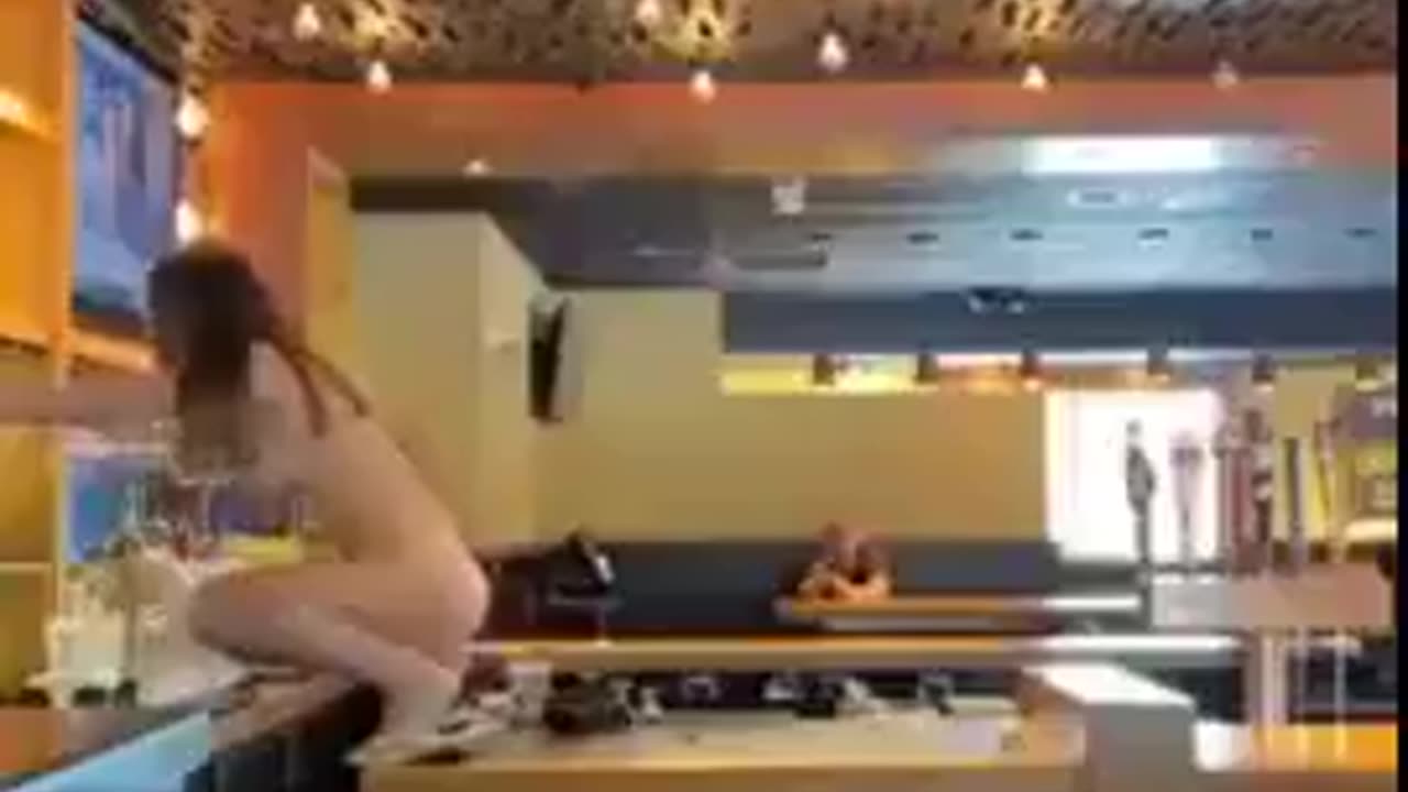 WHEN ZOMBIES COME OUT TO PLAY, CRAZY NAKED WOMAN DESTROYS RESTAURANT