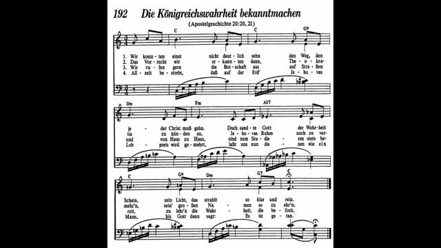 Die Königreichswahrheit bekanntmachen (Lied 192 aus Singt Jehova Loblieder)