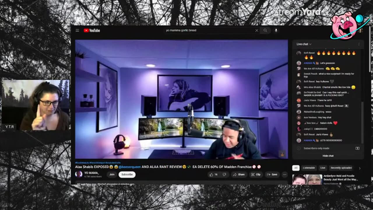 YTR: yo mama ditches my panel to clout chase nader, chantal, ala shabib