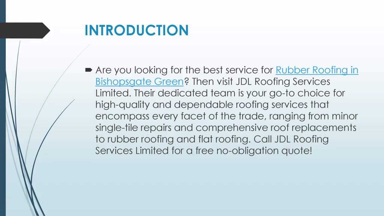 Get The Best Rubber Roofing in Bishopsgate Green.