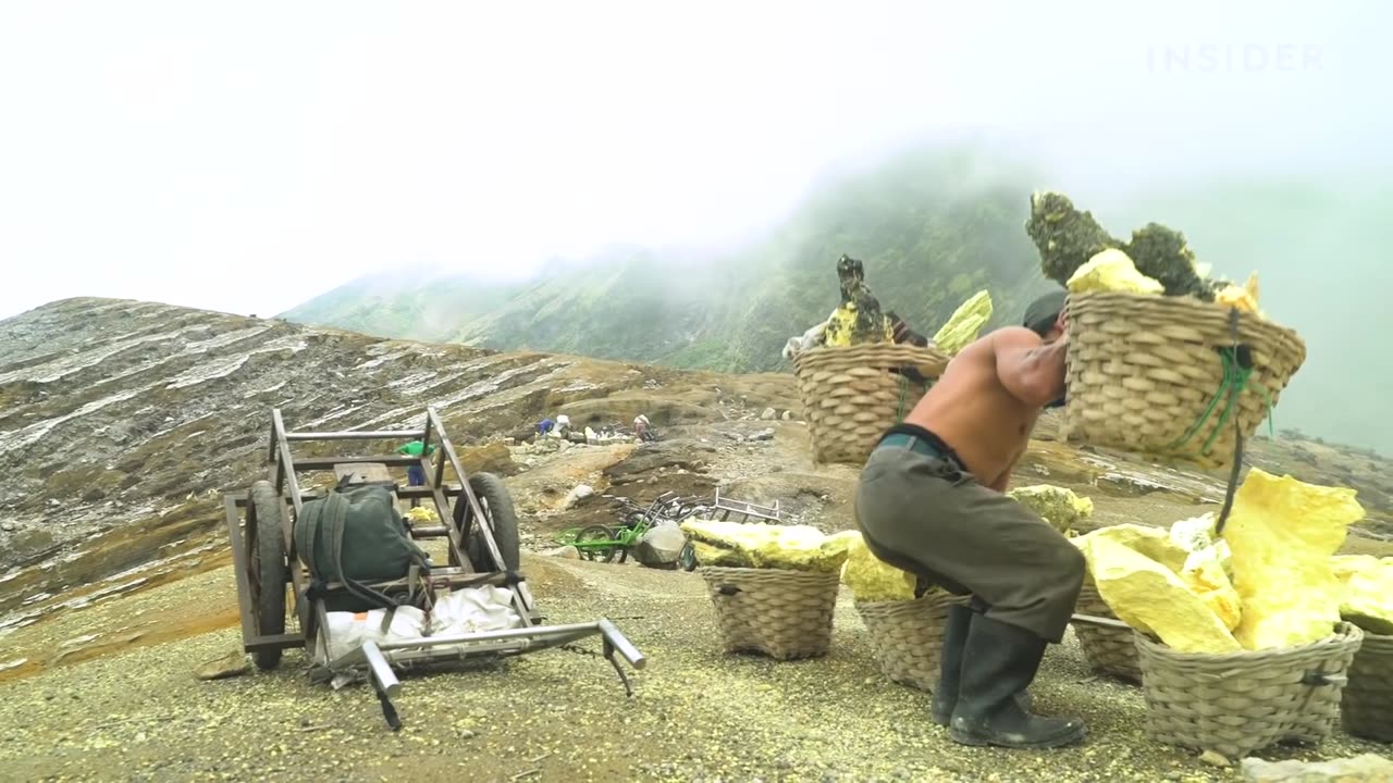 Why Miners Risk Their Lives To Get Sulfur From An Active Volcano