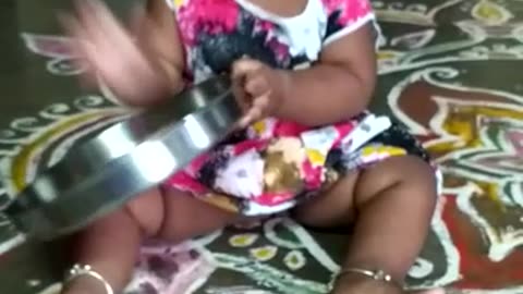 Cute Baby chubby face and smile.