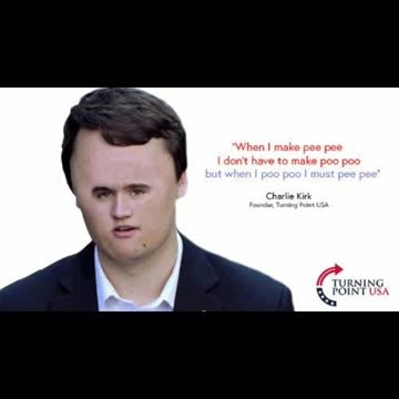 Charlie Kirk has to poo poo