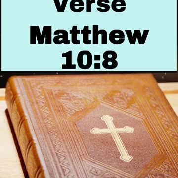 Daily Bible Verse - April 26th, 2024 Matthew 10:8