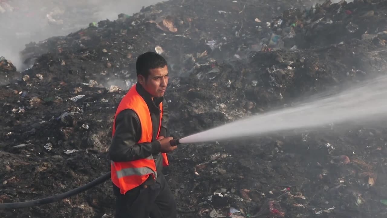 Gaza landfill fire could rage for days