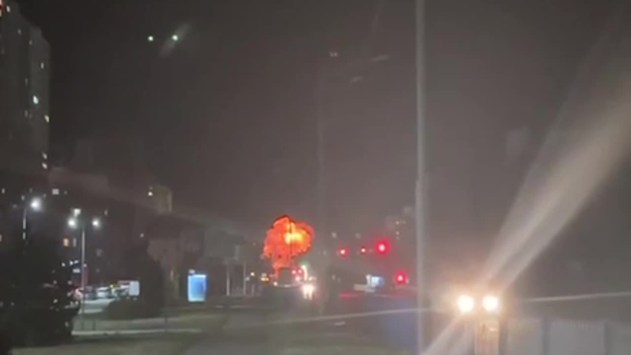 Huge explosion in Kiev.