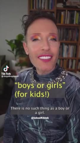 Tranny TikTok Groomer Spews Anti-Science Rhetoric In Attempt To Mess Up Kids Minds