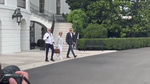 Biden‘s walking pretty fast compared to usual