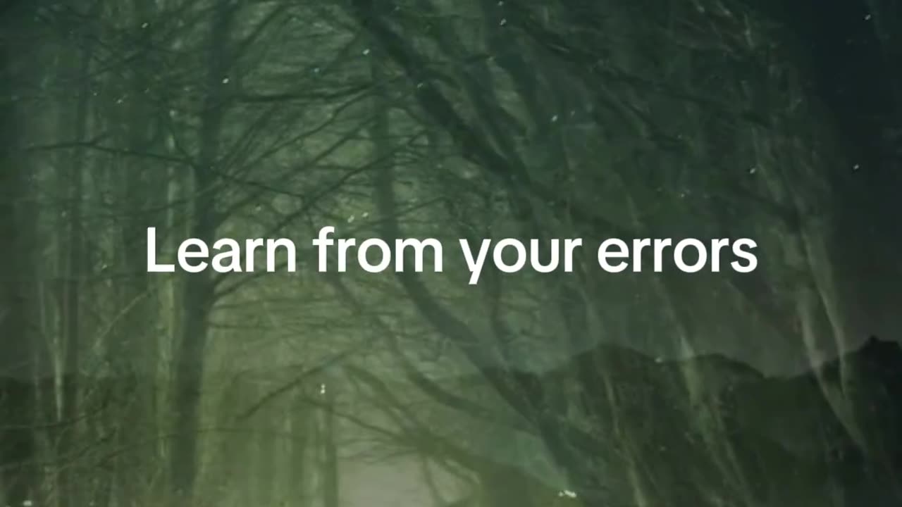 Learn from your errors