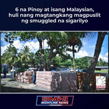 6 na Pinoy at isang Malaysian, huli nang magtangkang magpuslit ng smuggled na sigarilyo