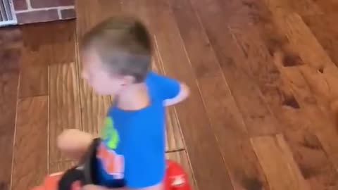 Cute Baby Playing With His Older Brother