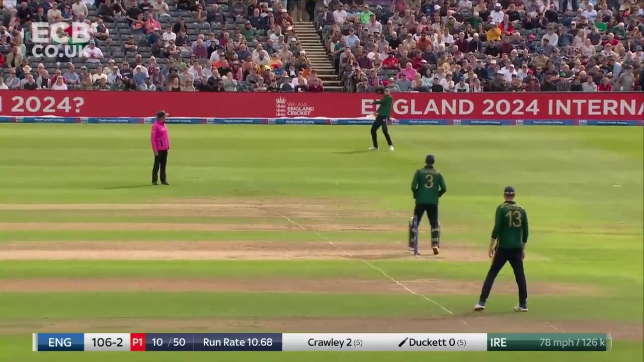 Duckett Century in Rain-Hit Match | Highlights - England v Ireland | 3rd Men's Metro Bank ODI 2023