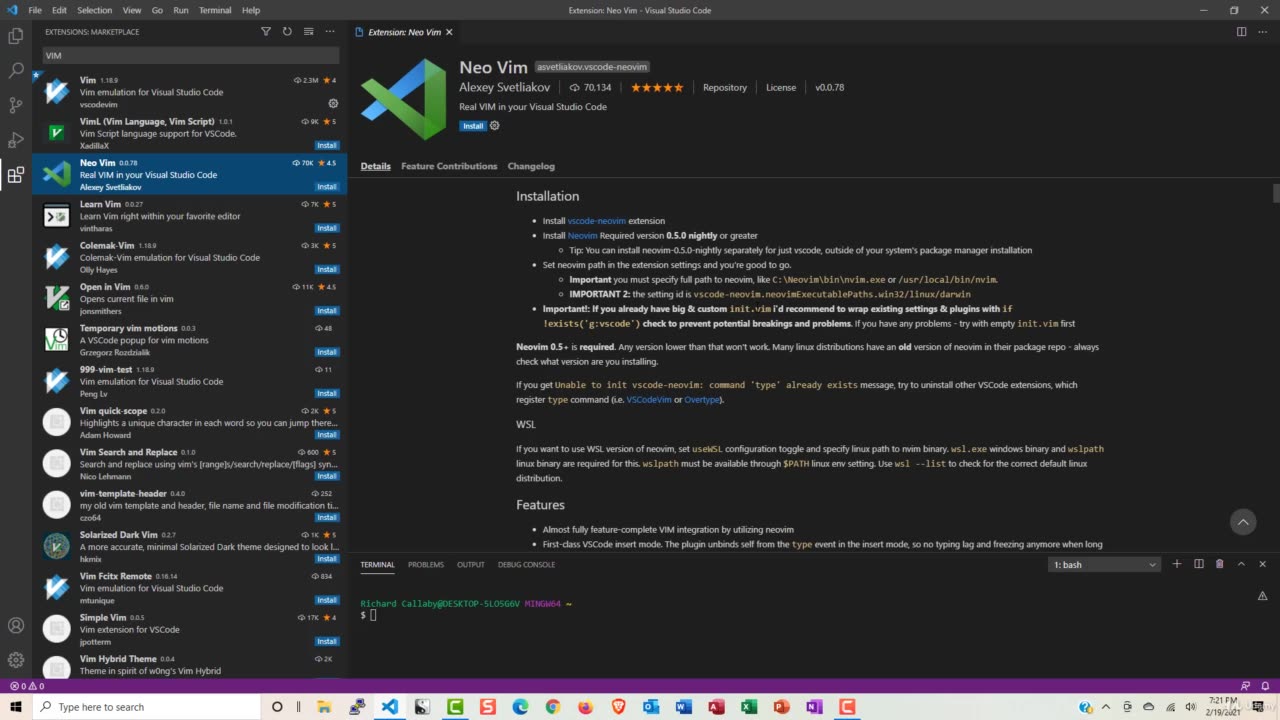 Learn VIM and NeoVIM | Using NeoVIM in VSCode