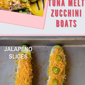 Tuna melt zucchini boat