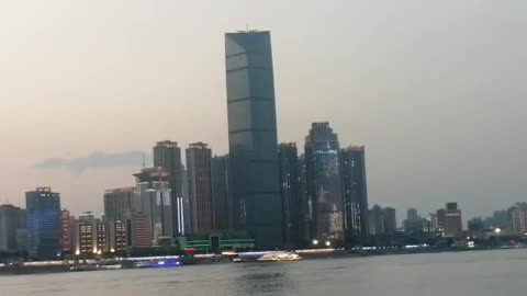 Wuhan River night view china