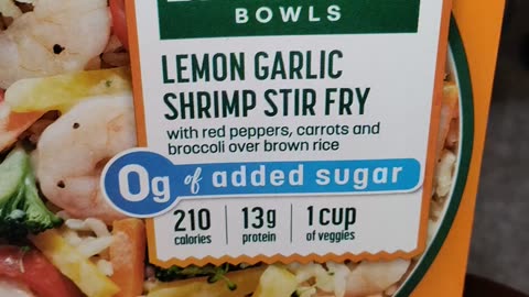 Eating Lean Cuisine Lemon Garlic Shrimp Stir Fry, Dbn, MI, 7/21/24