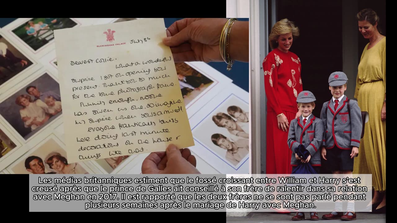 Les lettres de Diana révèlent l'affection que William portait à Harry ...