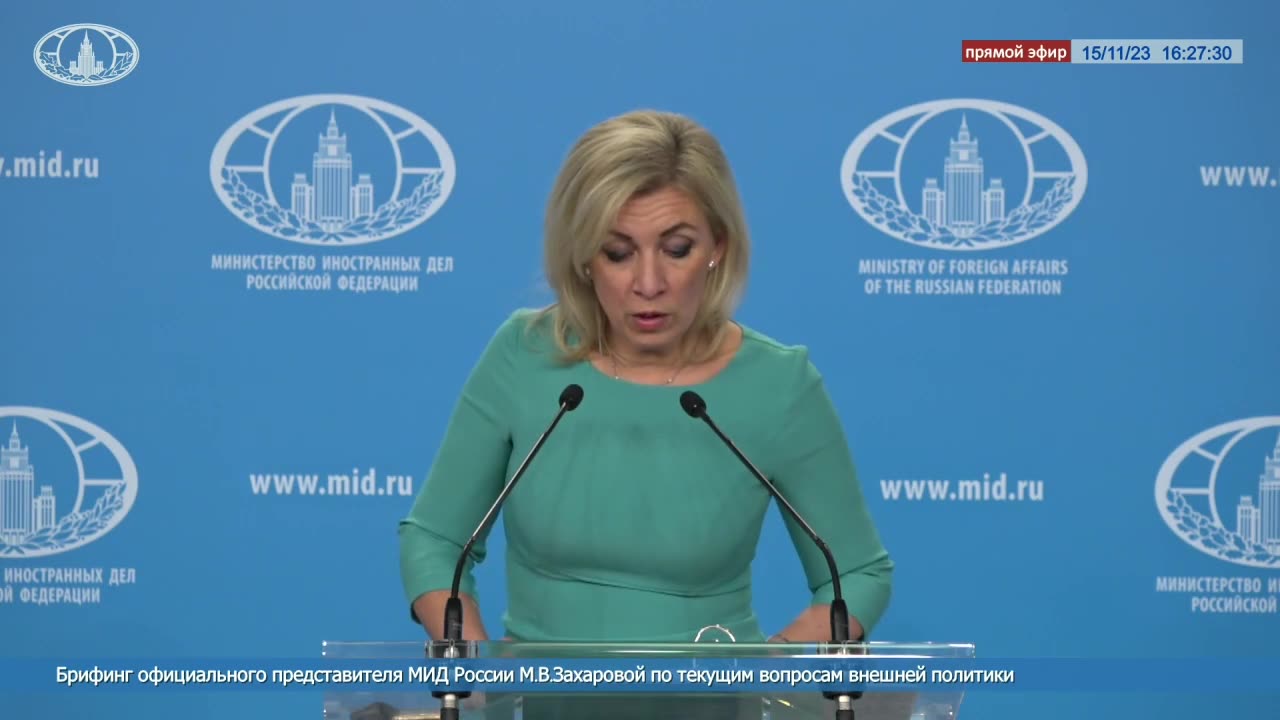 Maria Vladimirovna Zakharova ,Spokeswoman for the Ministry of Foreign Affairs of the Russian Federation) since 2015.