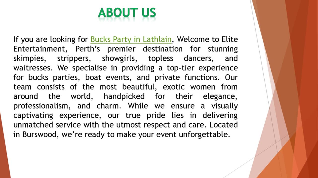 If you are looking for Bucks Party in Lathlain