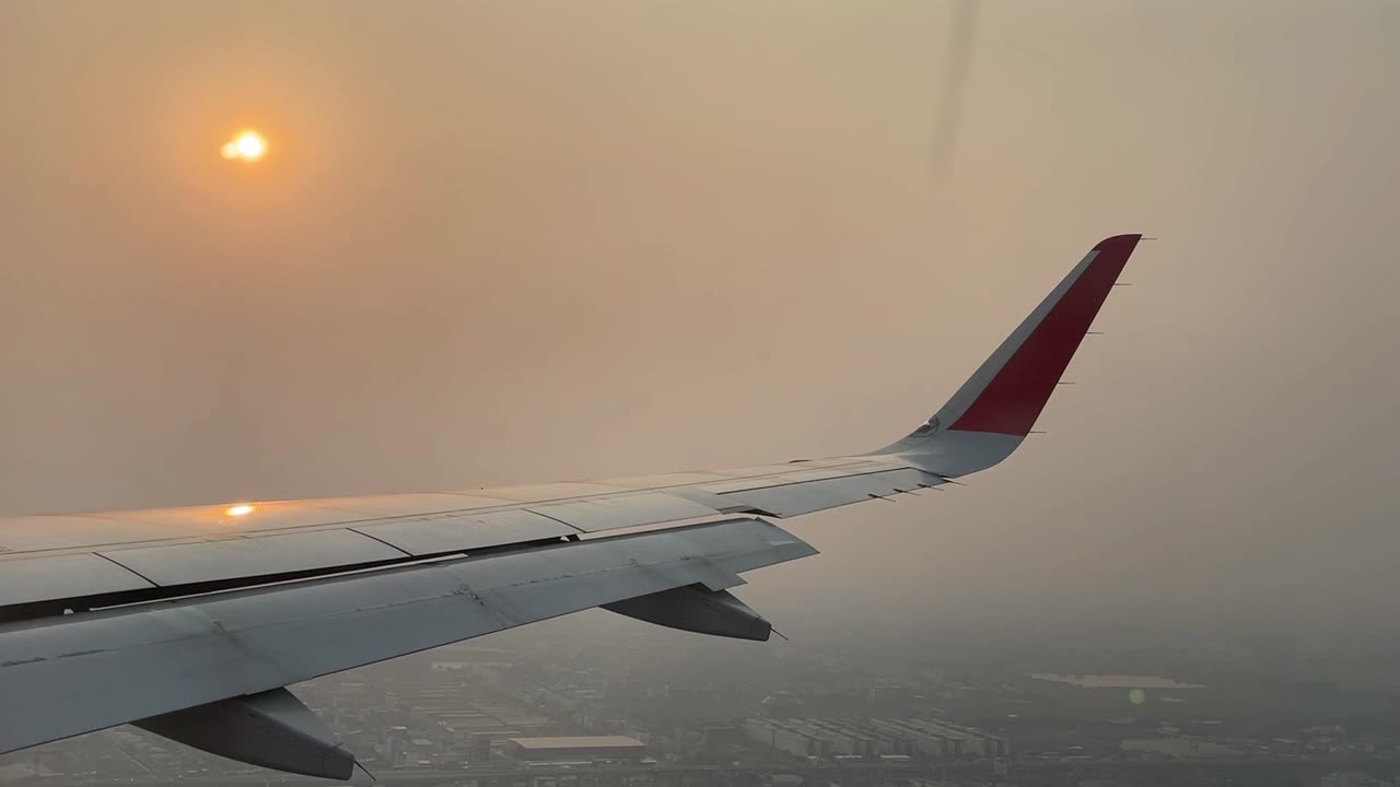 What you see is not the clouds but air pollution in Bangkok Thailand