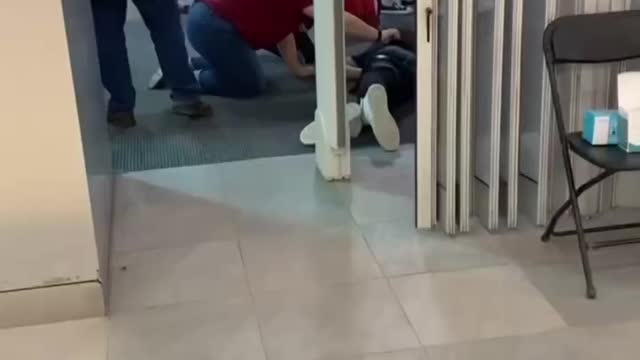 Child receives the jab and then this happens