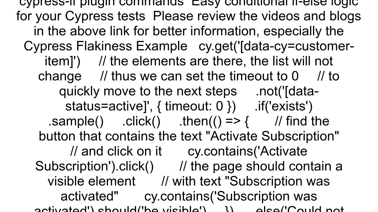 I am facing a problem to verify element visibility if element in visible or not using cypress