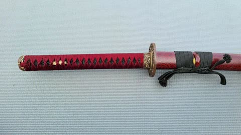 New Blood Red Silk Tsukamaki For A Customer