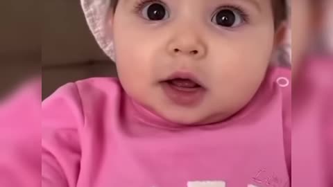 Funny moment with baby playing